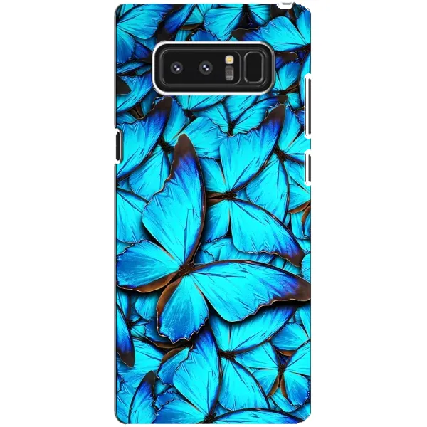 Чехол с принтом «Синие бабочки» для Samsung Galaxy Note 8 (N950)