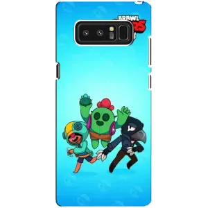 Чехлы Brawl Stars для samsung Galaxy Note 8 (AlphaPrint) (Тріо героїв)