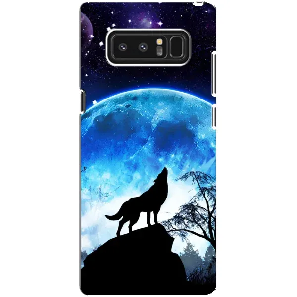 Чохол з принтом «Вовк на місяць» для Samsung Galaxy Note 8 (N950)