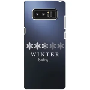 Зимні Чохли для Самсунг Ноут 8, N950 - прозорий фон (Winter loading)