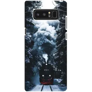 Новорічні, Святкові Чохли для samsung Galaxy Note 8 - 2024 год (Зимовий потяг)
