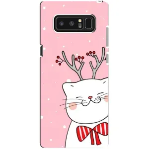 Новорічні Чохли для Самсунг Ноут 8, N950 (VPrint) (Зимовий кіт)
