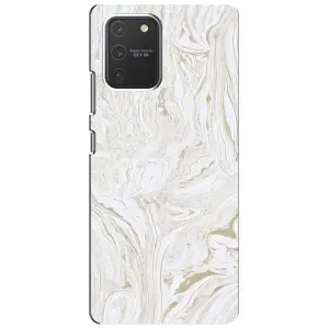 Мраморный чехол на Samsung Galaxy S10 Lite (VPrint) (Белый мрамор)
