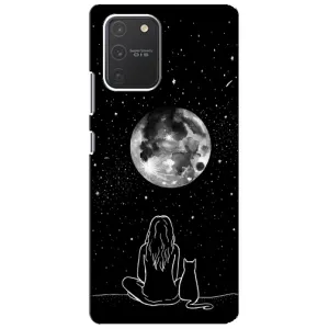 Чохол з малюнком кіт на Samsung Galaxy S10 Lite (Дівчина з котом)