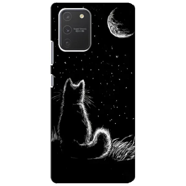 Чехол с принтом «Котик и луна» для Samsung Galaxy S10 Lite