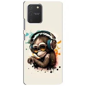 Чохол з Мавпами Samsung Galaxy S10 Lite - (AlphaPrint) (Макака в навушниках)