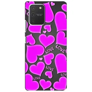 Чехлы для любимой на Самсунг С10 Лайт (VPrint) (Pink hearts)