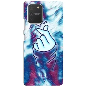 Чохол з принтом для Samsung Galaxy S10 Lite (AlphaPrint - Знак сердечка) (Радужне серце)