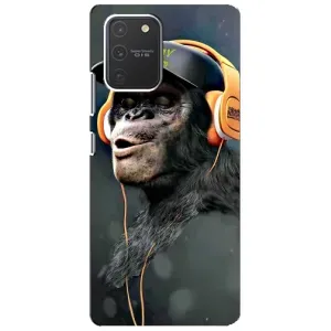 Чохол з Мавпами Samsung Galaxy S10 Lite - (AlphaPrint) (В навушниках)