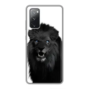 Чехлы с картинками животных Samsung Galaxy S20 FE (Черный ЛЕВ)