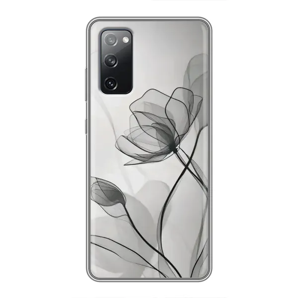 Чехол с принтом «Черные цветы» для Samsung Galaxy S20 FE Чехол с принтом «Черные цветы» для Samsung Galaxy S20 FE