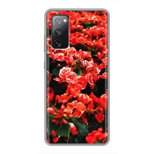 Чехол с принтом «Цветы красные» для Samsung Galaxy S20 FE