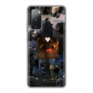 Чехол как приручить дракона на Samsung Galaxy S20 FE (Дракон коллаж)