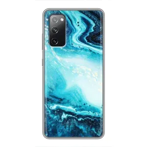 Мраморный чехол на Samsung Galaxy S20 FE (VPrint) (Голубой мрамор)