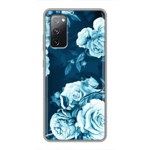 Чехлы (ART) Цветы на Samsung Galaxy S20 FE (VPrint) (Голубые Бутоны)