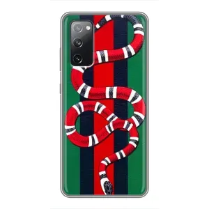 Чехлы ГУЧЧИ для Самсунг С20 ФЕ (AlphaPrint) (Gucci змия)