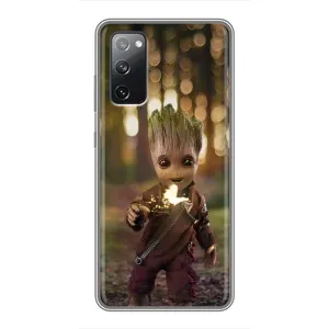 Чехол МАРВЕЛ для Самсунг С20 ФЕ (AlphaPrint) (I am Groot)