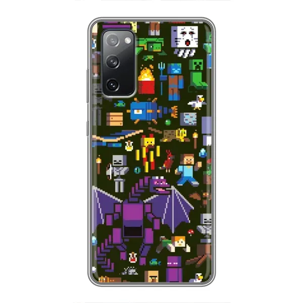 Чохол з принтом «Колаж Майнкрафт» для Samsung Galaxy S20 FE