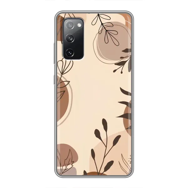 Чехол с принтом «Коричневые цветы» для Samsung Galaxy S20 FE Чехол с принтом «Коричневые цветы» для Samsung Galaxy S20 FE