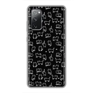 Чехол с принтом для Samsung Galaxy S20 FE (AlphaPrint) Модные коты (Меленькие котики)