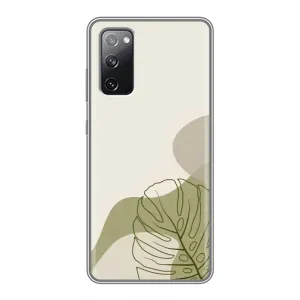Силконовий чохол з принтом в квітах на Samsung Galaxy S20 FE (Зелена монстера дизайн)