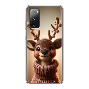 Яскравий чохол для Samsung Galaxy S20 FE з Зимові Оленята (Олень в светрі)