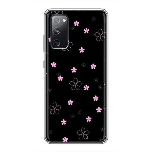 Чехол с принтом «Розовые цветы на черном» для Samsung Galaxy S20 FE Чехол с принтом «Розовые цветы на черном» для Samsung Galaxy S20 FE
