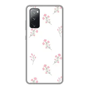 Чехол с розовым рисунком для Samsung Galaxy S20 FE (Розовые цветы)
