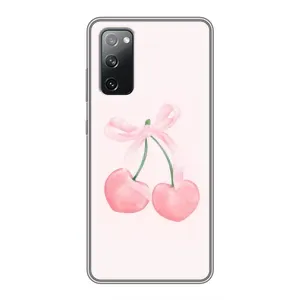 Чехол с розовым рисунком для Samsung Galaxy S20 FE (Розовые вишни)