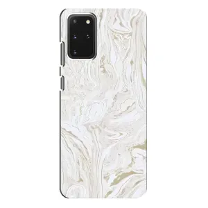 Мраморный чехол на Samsung Galaxy S20 Plus (VPrint) (Белый мрамор)