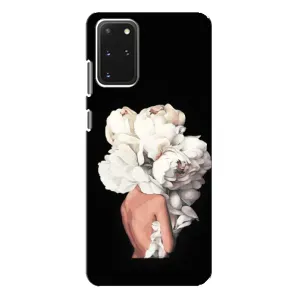 Чехлы (ART) Цветы на Samsung Galaxy S20 Plus (VPrint) (Белые цветы)