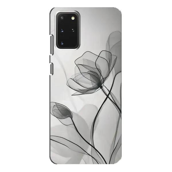 Чехол с принтом «Черные цветы» для Samsung Galaxy S20 Plus Чехол с принтом «Черные цветы» для Samsung Galaxy S20 Plus