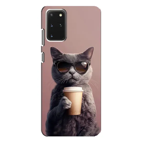 Чехол с принтом «Кот с кофе» для Samsung Galaxy S20 Plus Чехол с принтом «Кот с кофе» для Samsung Galaxy S20 Plus