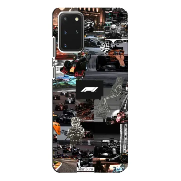 Чохол з принтом «Гоночний колаж Ф1» для Samsung Galaxy S20 Plus