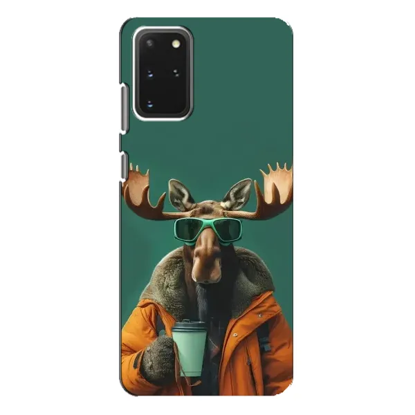 Чехол с принтом «Лось с кофе» для Samsung Galaxy S20 Plus Чехол с принтом «Лось с кофе» для Samsung Galaxy S20 Plus