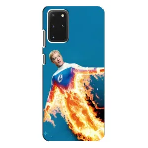 Чехол с принтом Фантастическая четверка для Samsung Galaxy S20 Plus (Человек-факел в огне)