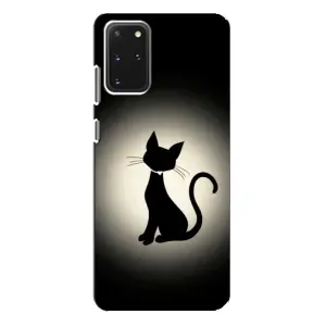 Чехол с принтом для Samsung Galaxy S20 Plus (AlphaPrint) Модные коты (Силуэт котика)