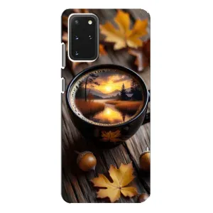 Чохол з унікальним дизайном 'Осінь з кавою' для Samsung Galaxy S20 Plus (Темна кава)