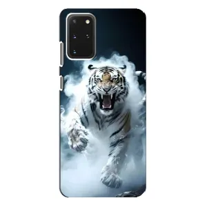 Чехол с картинкой «Хищники» для Samsung Galaxy S20 Plus (Белый тигр в дыму)