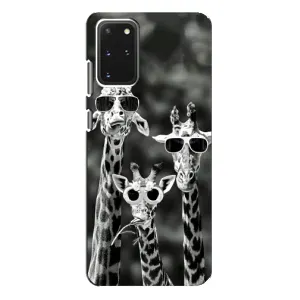 Силиконовый чехол с КАРТИНКАМИ лето для Samsung Galaxy S20 Plus (AlphaPrint) (Жирафы в очках)