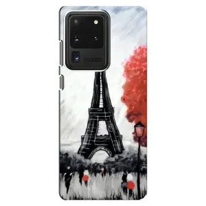 Чехол Эйфелева Башня для Samsung Galaxy S20 Ultra - (AlphaPrint) (Башня в Париже)