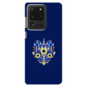 Чохли для Samsung Galaxy S20 Ultra Укр. Символіка (AlphaPrint) (Квітковий Герб)