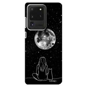 Чохол з малюнком кіт на Samsung Galaxy S20 Ultra (Дівчина з котом)