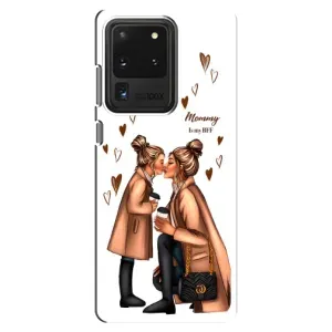 Чехол с печатью для Samsung Galaxy S20 Ultra - (Мама с ребенком) (AlphaPrint) (Дочка и мама)