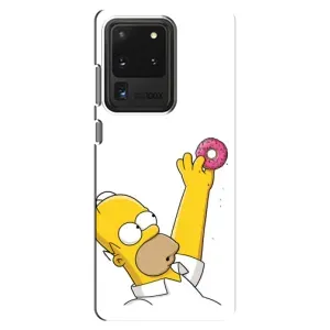 Чjхол з Сімпсонами для Samsung Galaxy S20 Ultra (VPrint) (Гомер з пончиком)