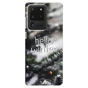 Новогодние, Праздничные Чехлы для Samsung Galaxy S20 Ultra - 2024 год (Hello winter)