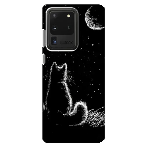 Чехол с принтом «Котик и луна» для Samsung Galaxy S20 Ultra Чехол с принтом «Котик и луна» для Samsung Galaxy S20 Ultra