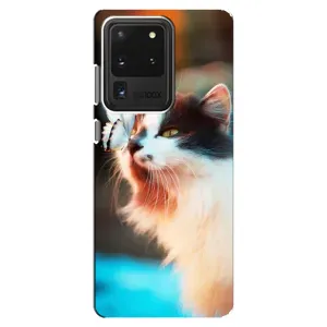 Чохол на Самсунг Галаксі С20 Ультра з Котиками (VPrint) (Котик з метеликом)