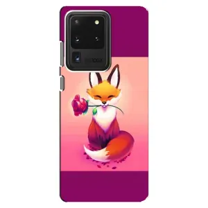 Чохли з картинкою Лисичка для Samsung Galaxy S20 Ultra (VPrint) (Лиса з трояндою)