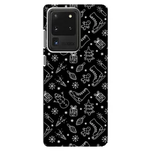 Новогодние, Праздничные Чехлы для Samsung Galaxy S20 Ultra - 2024 год (Новогодний фон)